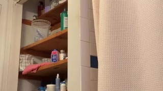 Skinny young guy in the shower, what a great ass.