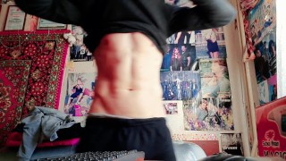 hot dance and vacuum from young athlete