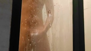 Juan Carlo Felipe - Masturbating with Cumshot in the office shower room, Part 2