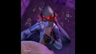 Widowmaker Deepthroating in a nightclub. GCRaw. Overwatch 