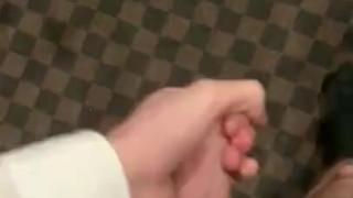 Czech twink trying to get caught jerking off in public toilet 