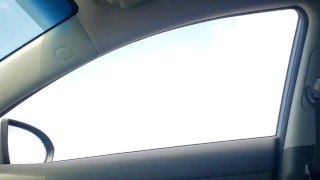 Helicopter dick driving down the road