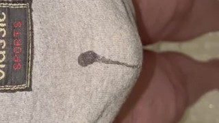 Piss in grey briefs 