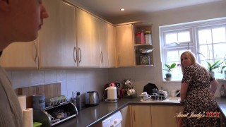 Aunt Judy's XXX - Hot BBW MILF Charlie Rae Fucks her Lazy Step-Nephew in the Kitchen