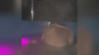 Hot body wife caught with husband best friend on hot tub. 11:16 he do it again