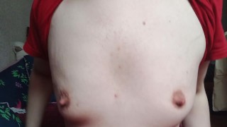 Playing with my boobs