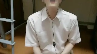 イケメンメガネ男子の睾丸オナニー！金玉揉んでフルボッキ！038