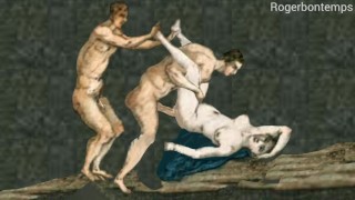 Threesome Roman Gladiator Cartoon Animation