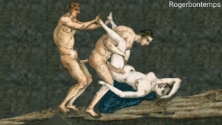 Threesome Roman Gladiator Cartoon Animation