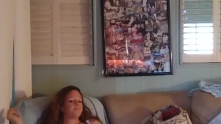 Sexy busty chick in nightgown playing Fortnite part 2