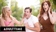 Stepson Bangs His Stepmom and Her BFF! HOT THREESOME!