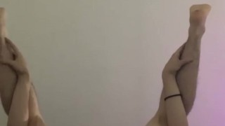 Sexy Man putting his legs in the air for YOU