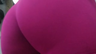 Femboy Pink Spandex Bubble Butt Fetish