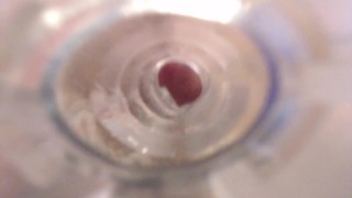 Big dick twink fucks and cums inside see-through fleshlight