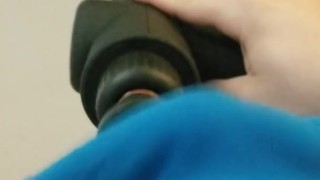 More massager fun - heavy breathing - shoot cum thru boxers 