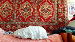 hot guy fucks a pillow and moans sweetly 