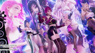 [MMD] Dalshabet - Joker Ahri Akali Kaisa Evelynn Seraphine KDA Sexy Kpop Dance 4K League of Legends