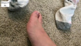 Removing shoes after work (foot fetish) - GlimpesOfMe