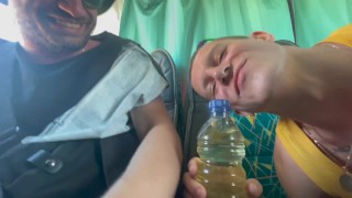 The guy glued me on the bus and blew me for a blowjob