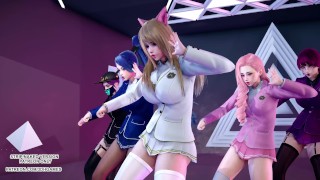 [MMD] STAYC - RAN2U Ahri Akali Kaisa Evelynn Seraphine Hot Kpop Dance KDA League of Legends