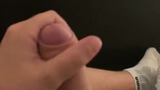 Uncut Cock Jerking off after the Bar
