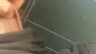 Jerking off in the car on a busy street during my roadtrip 