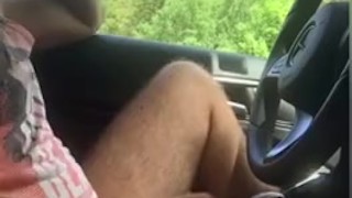 Jerking off in a parking lot before meeting my friends 