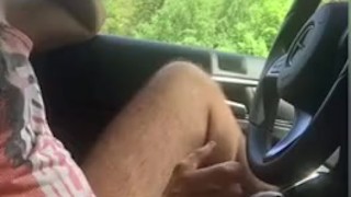 Jerking off in a parking lot before meeting my friends 