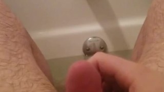 Soak in the tub leads to soaking in cum