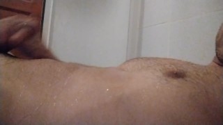 PISSING IN SHOWER - I DRINK PISS AND CUM ON MY SELF