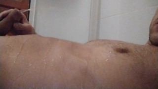 PISSING IN SHOWER - I DRINK PISS AND CUM ON MY SELF