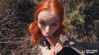 Real Teens - Sexy Little Ginger Teen Madi Collins Loves To Flash And Fuck Hard