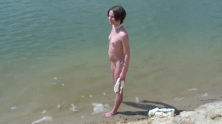 Nude show on the beach