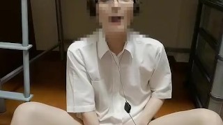 イケメンメガネ男子のアナルオナニー！ぬるぬるアナル！042