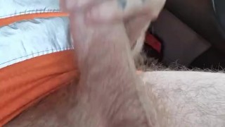 Cumming all over my hiviz work gear