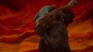 Minotaur fucks archaeologist's ass hard 3D