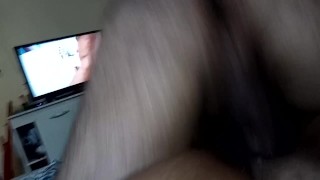 Inverted pussy and dick deep inside the bitch watching anal orgy in porno, she a bitch🍆🍑🕳️🤤💦💦