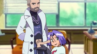 New Professor Turo in Pokémon Violet Gets Sloppy Blowjob By James From Team Rocket