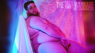 Jerking off with my vibrator, uncut cock shooting a big fucking load!