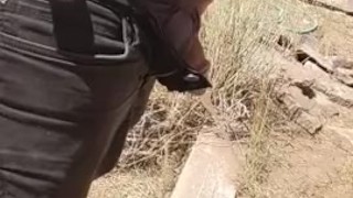 Satisfying afternoon piss outside