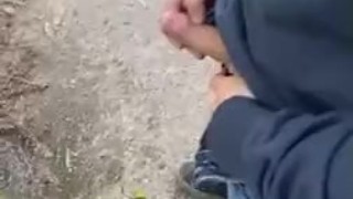 Public piss sword fight