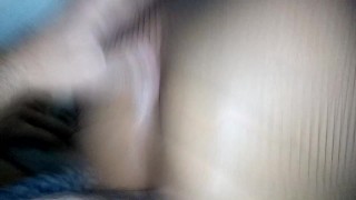 kneading the hard and perverted dick that can't stand to feel deep inside and see my dark ass anymor