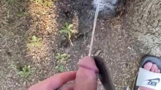 Another public piss - sword fight