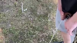 Another public piss - sword fight