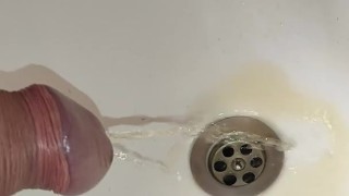 The toilet is busy. Went to the bathroom to pee