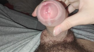 jerking off during the night and cumming