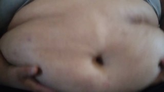 Super chub playing with belly