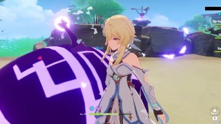 Lumine (traveler) - Genshin Impact ryona + ragdoll - English/ Japanese リョナ/ Korean 료나/ Chinese 良娜