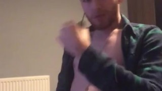 Fit Young Lad Shooting Handful of Cum