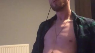 Fit Young Lad Shooting Handful of Cum